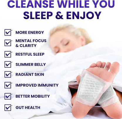 Cleansing Detox Foot Pads – Natural Body Cleanse, Better Sleep & Stress Relief